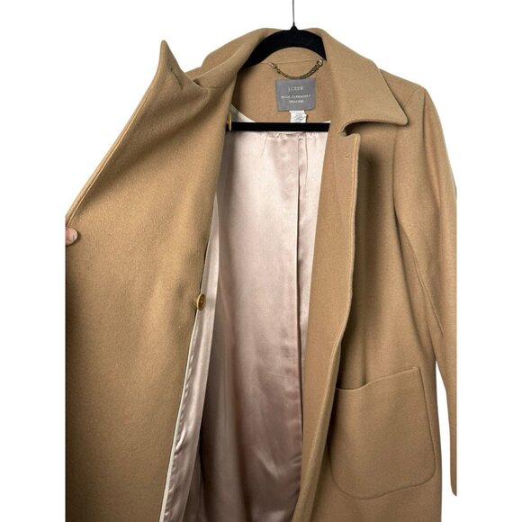 J.Crew Nello Gori Capella Wool Cashmere Coat Size 2 EUC Camel Tan - Picture 8 of 12
